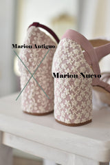 Ayla Martha celeste y rosa suave Marion tacón 9.5cm