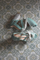ÁGNES Mint glitter blanco y plata - Lomas-shoes