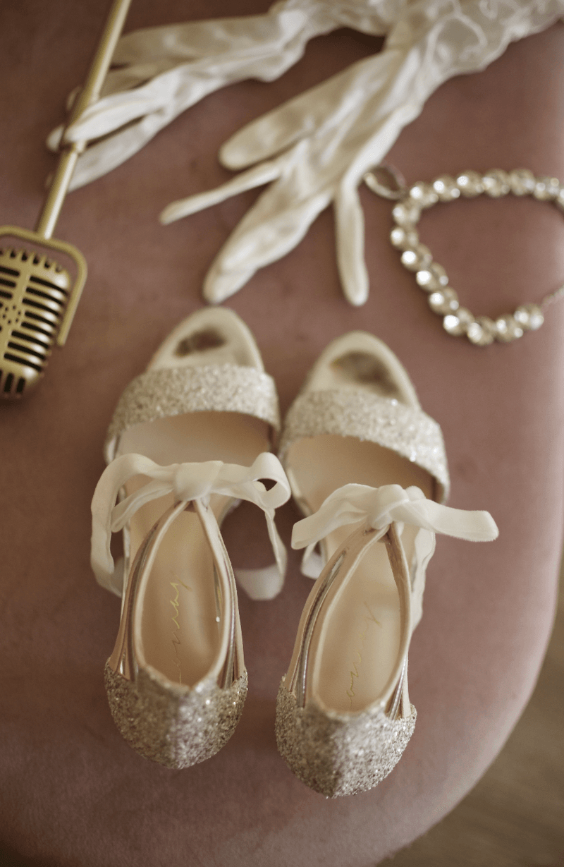 AYLA FANTASTIC glitter white 10cm - Lomas-shoes